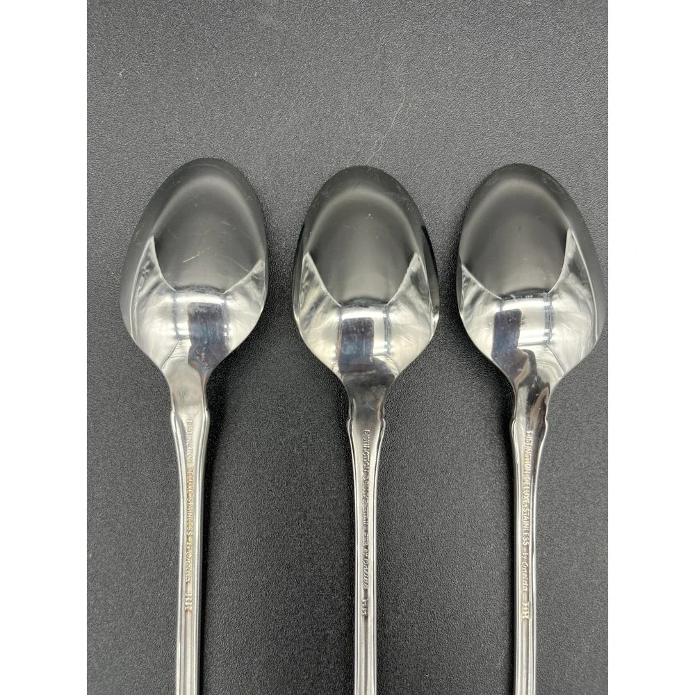 Brahms Stainless Iced Tea Spoons 3 Piece Set Oneida Silver Distinction Plus